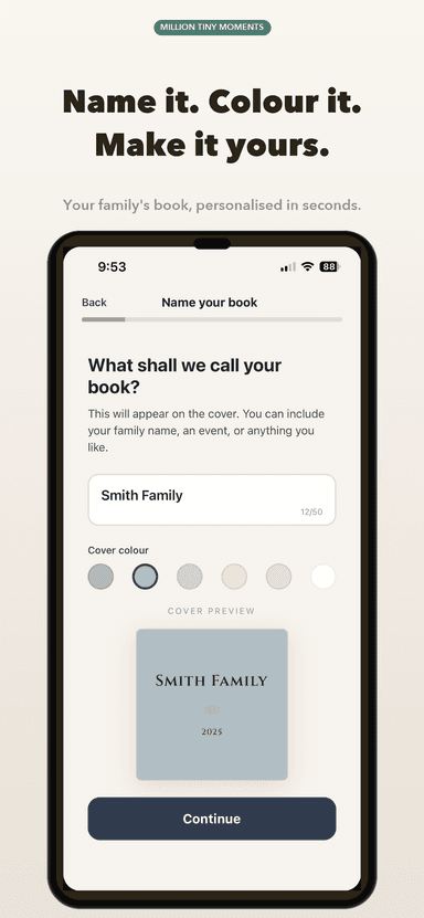 Name and colour your book